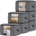 Direct 100L Storage Containers 6 Pack - Large Foldable Clothes Bins