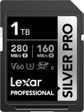 Lexar 1TB Professional Silver PRO SD Card - Fast UHS-II Storage