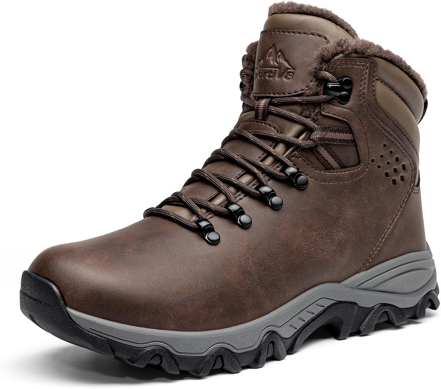 NORTIV 8 Mens Hiking Winter Snow Insulated Waterproof Boots