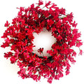 Red Burgundy Forsythia Door Wreath 24 in - Spring to Summer Front Door