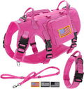Forestpaw Pink Tactical Dog Harness for Large Dogs - No Pull Control