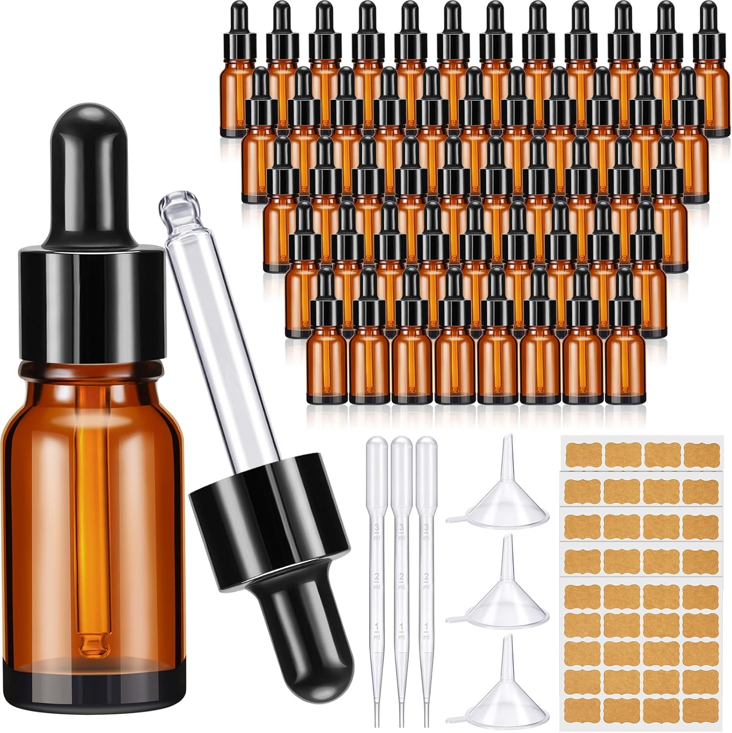 100 Pack Essential Oil Dropper Bottles for DIY Projects