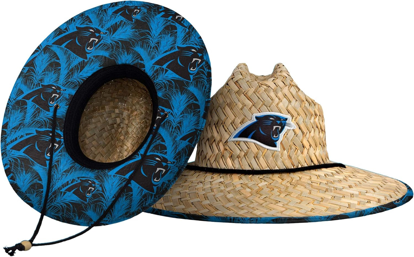 FOCO Men's NFL Team Logo Floral Lifeguard Beach Straw Sun Hat