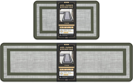 Mattitude Kitchen Mats Set of 2 Cushioned Anti-Fatigue Rugs