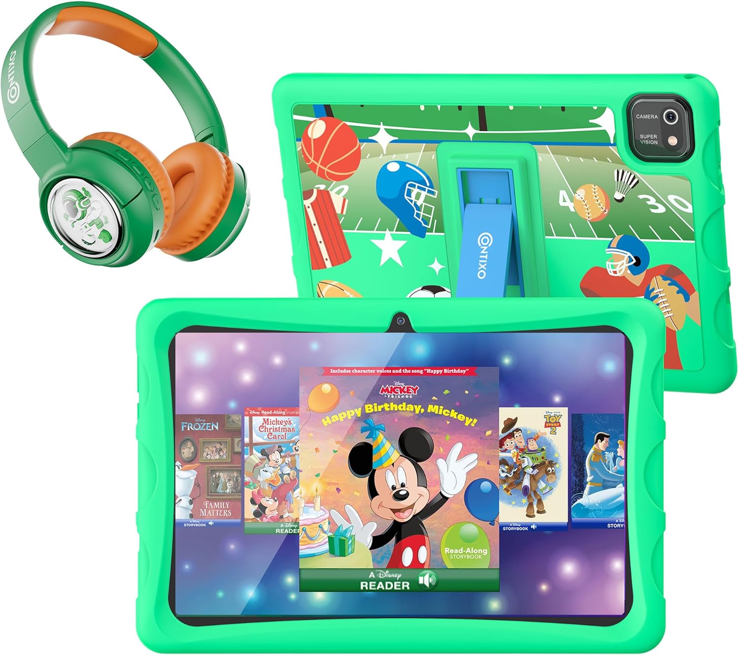 Contixo 10 Kids Tablet Bundle with Headphones for Learning Fun