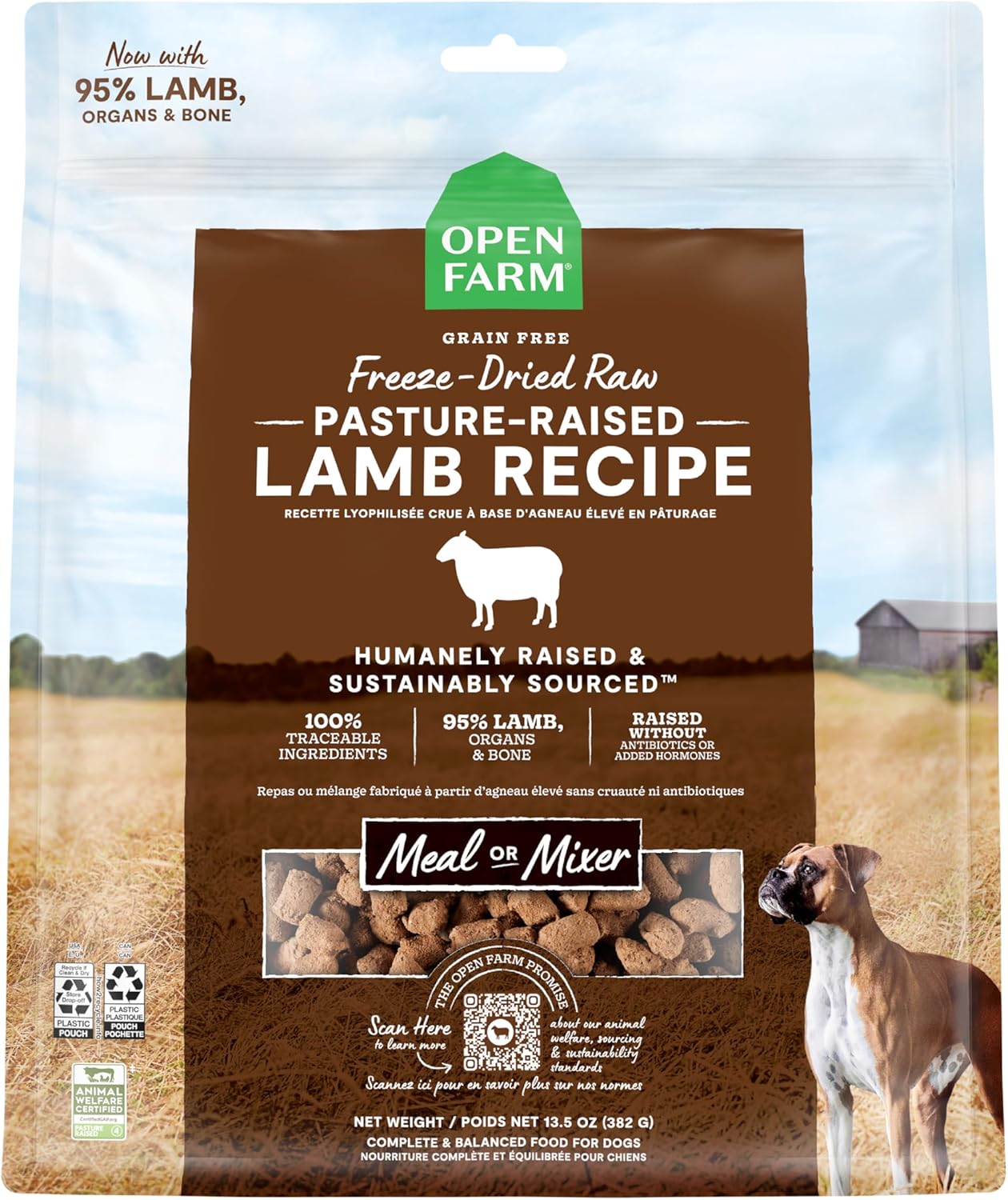 Open Farm Freeze Dried Raw Dog Food Morsels with 95% Meat