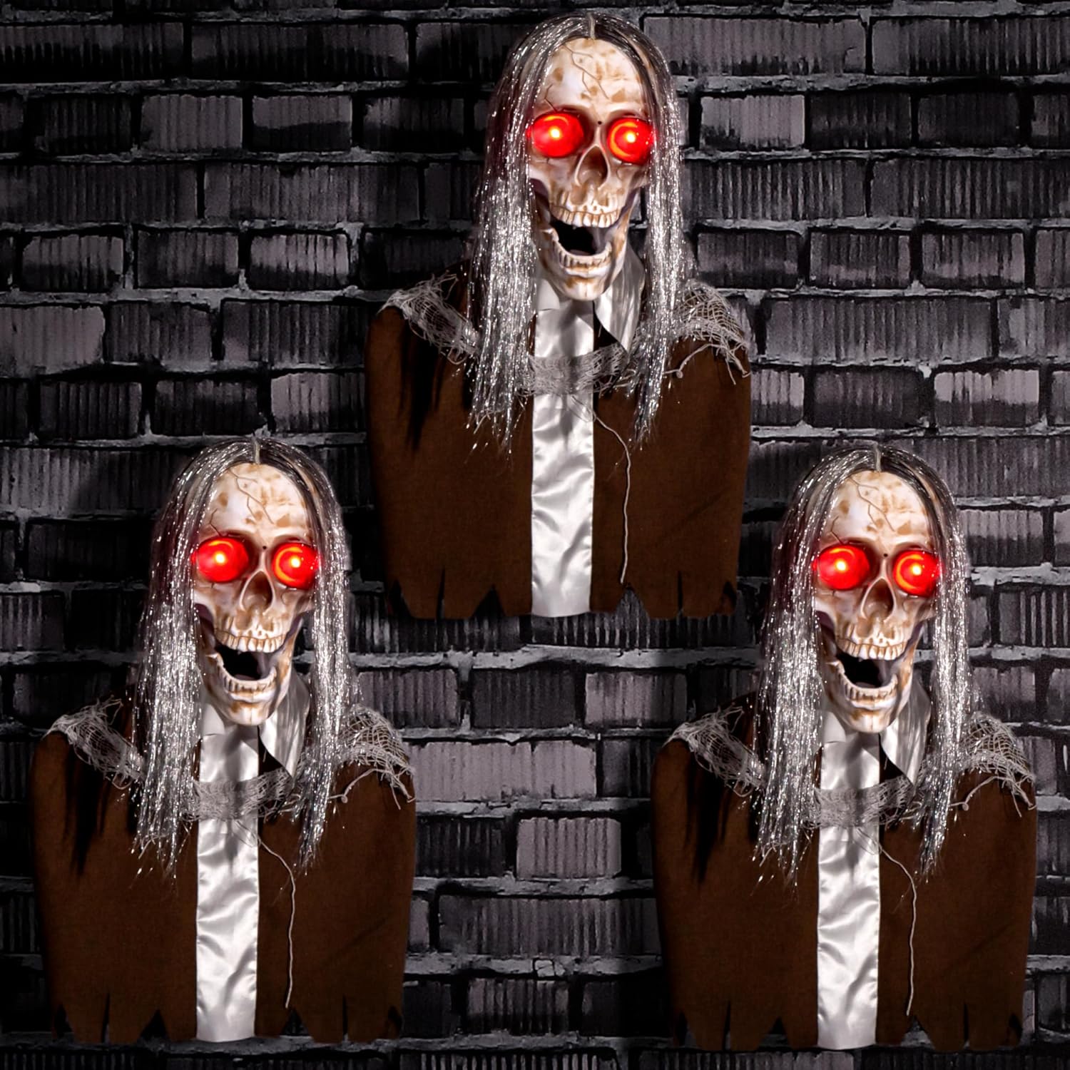 Halloween Animatronics Zombie Pathway Markers for Spooky Decor