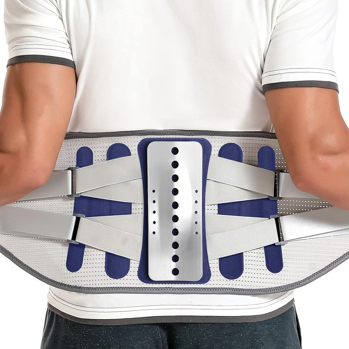 Back Brace with 8 Support Belts for Lower Back Pain Relief