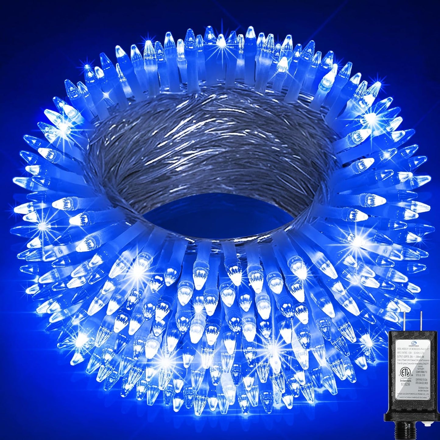1500LED Christmas Lights for Outdoor Use - 470ft Blue String Lights