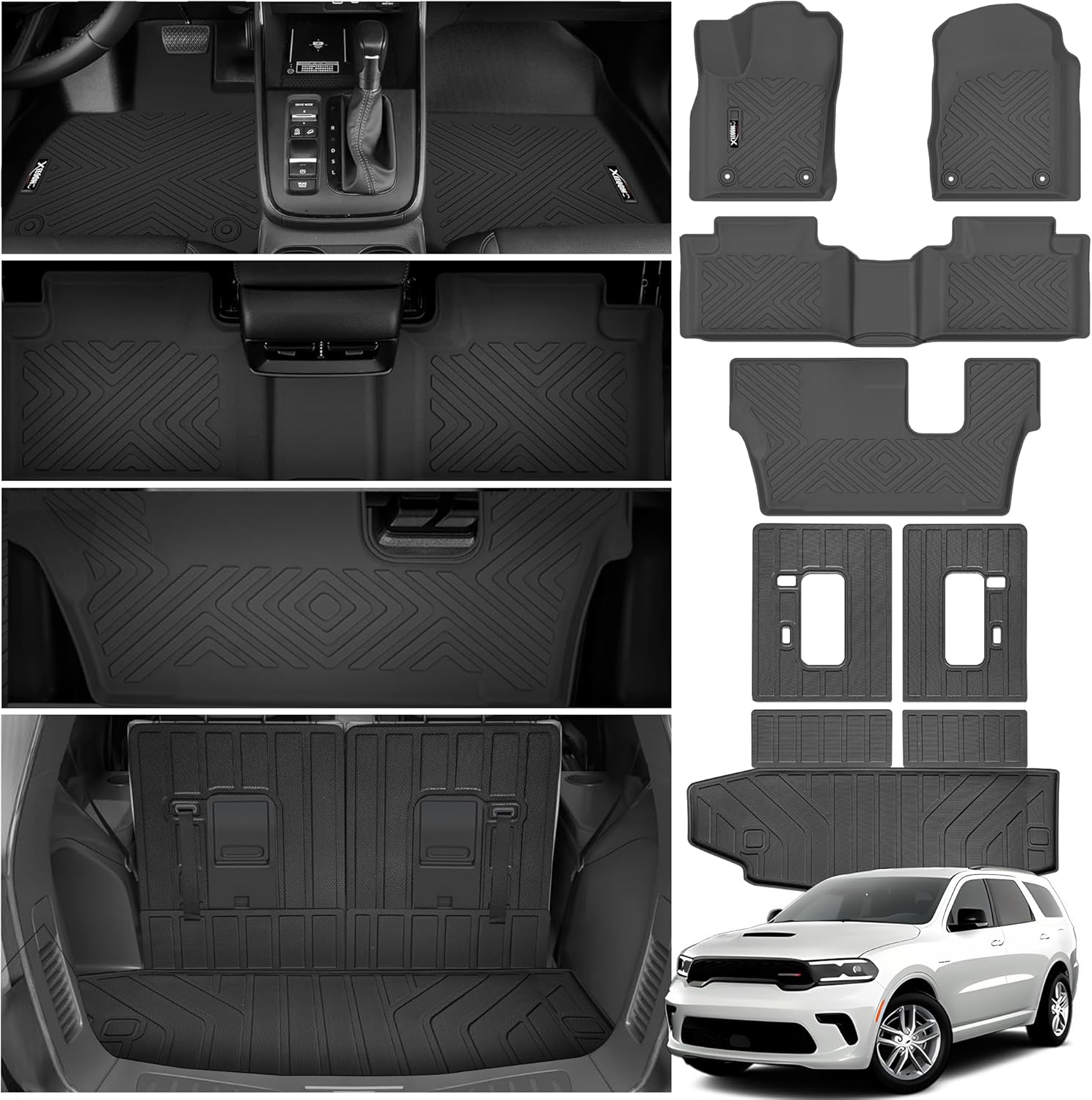 Custom Fit Floor Mats for 2016-2025 Dodge Durango 7 Seats