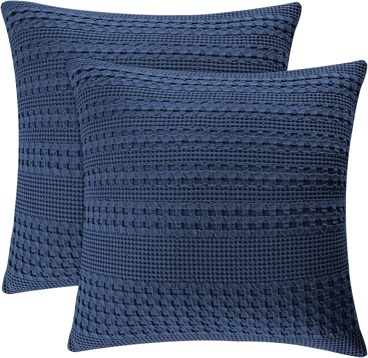 Luxurious 100% Cotton Waffle Weave Euro Sham Covers for Comfort