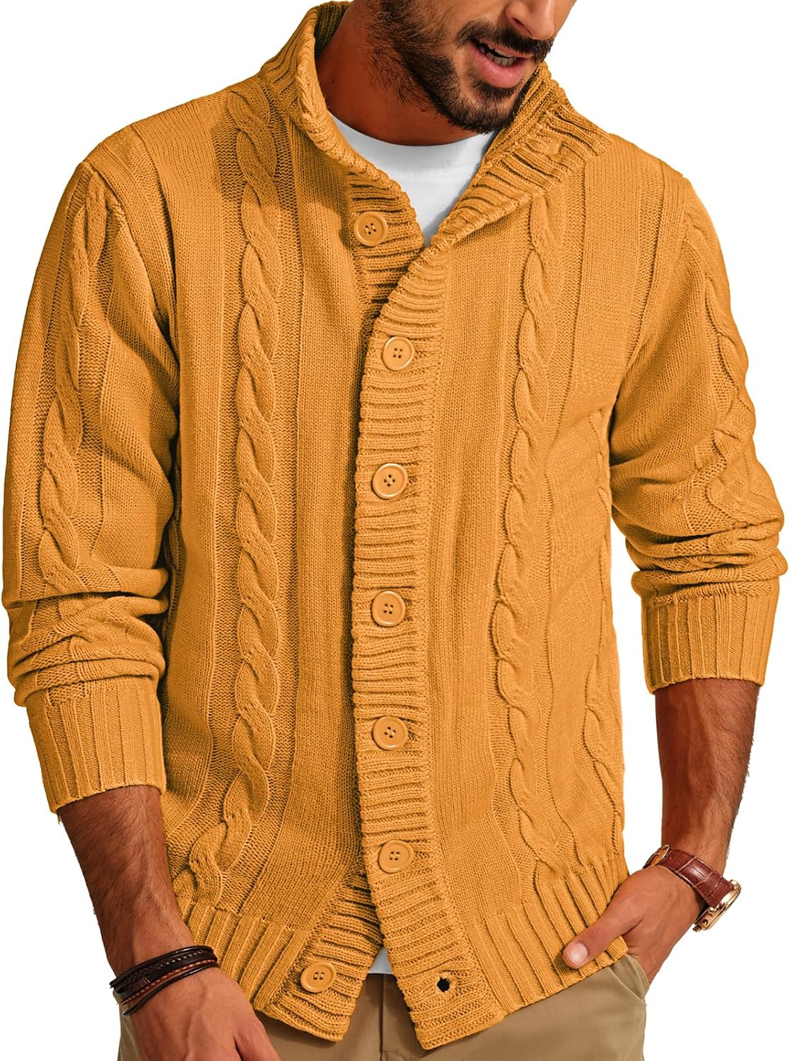 Stylish Cardigan Sweater for Men by PJ PAUL JONES - Versatile Wear