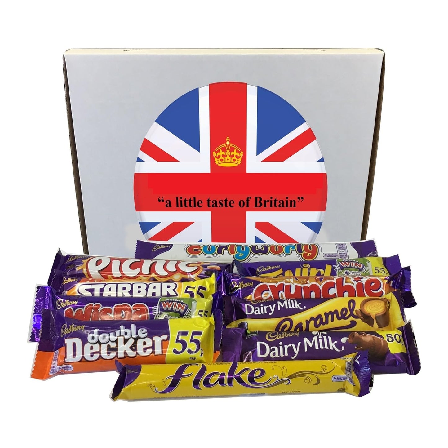 Selection Box of 10 Full Size British Chocolate Bars Delight