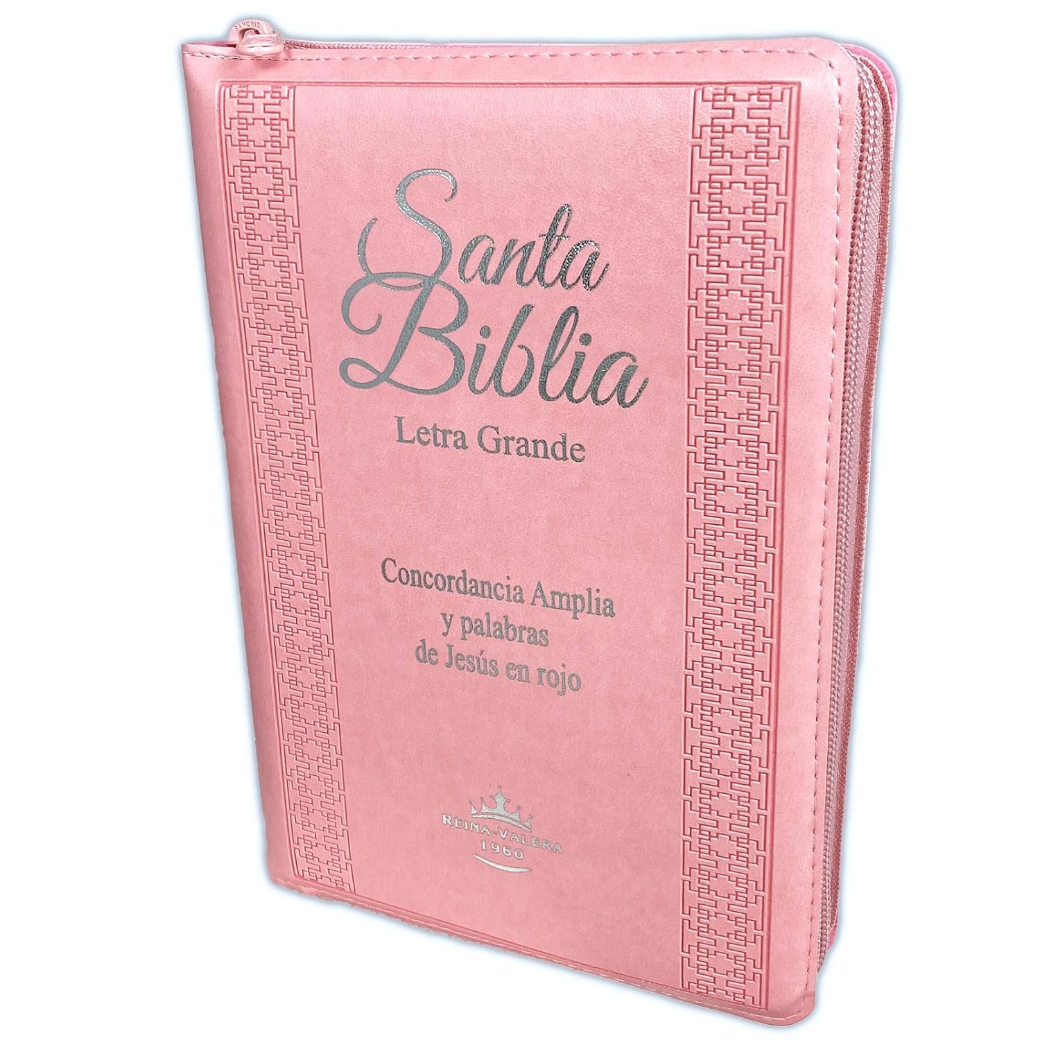 Biblia para Mujer con Cierre Letra Grande 12 puntos Rosa