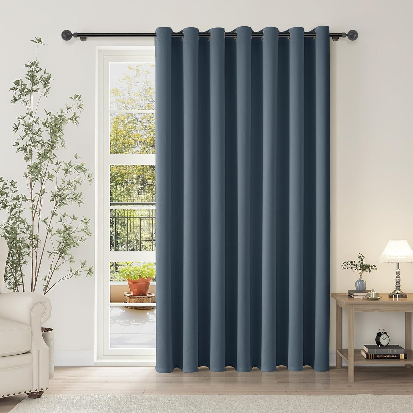 Room Divider Curtain for Privacy and Light Blocking - Stone Blue