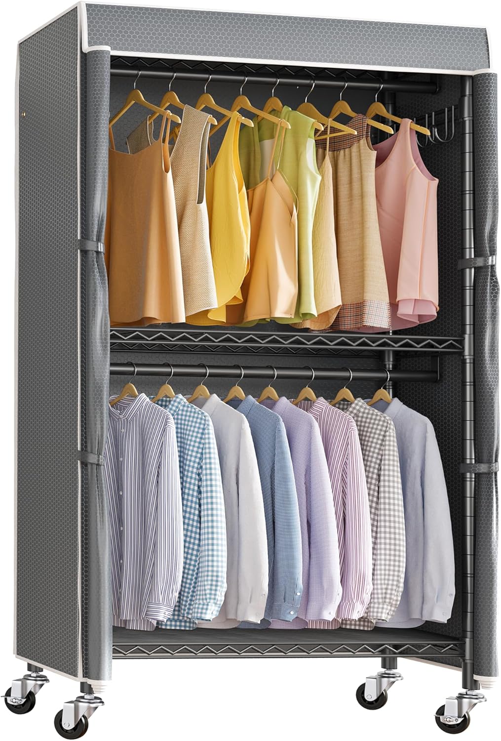 VIPEK R2C Medium Rolling Garment Rack for Heavy Duty Clothes