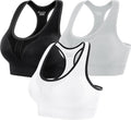 High Impact Sports Bras for Women High Support Padded Racerback
