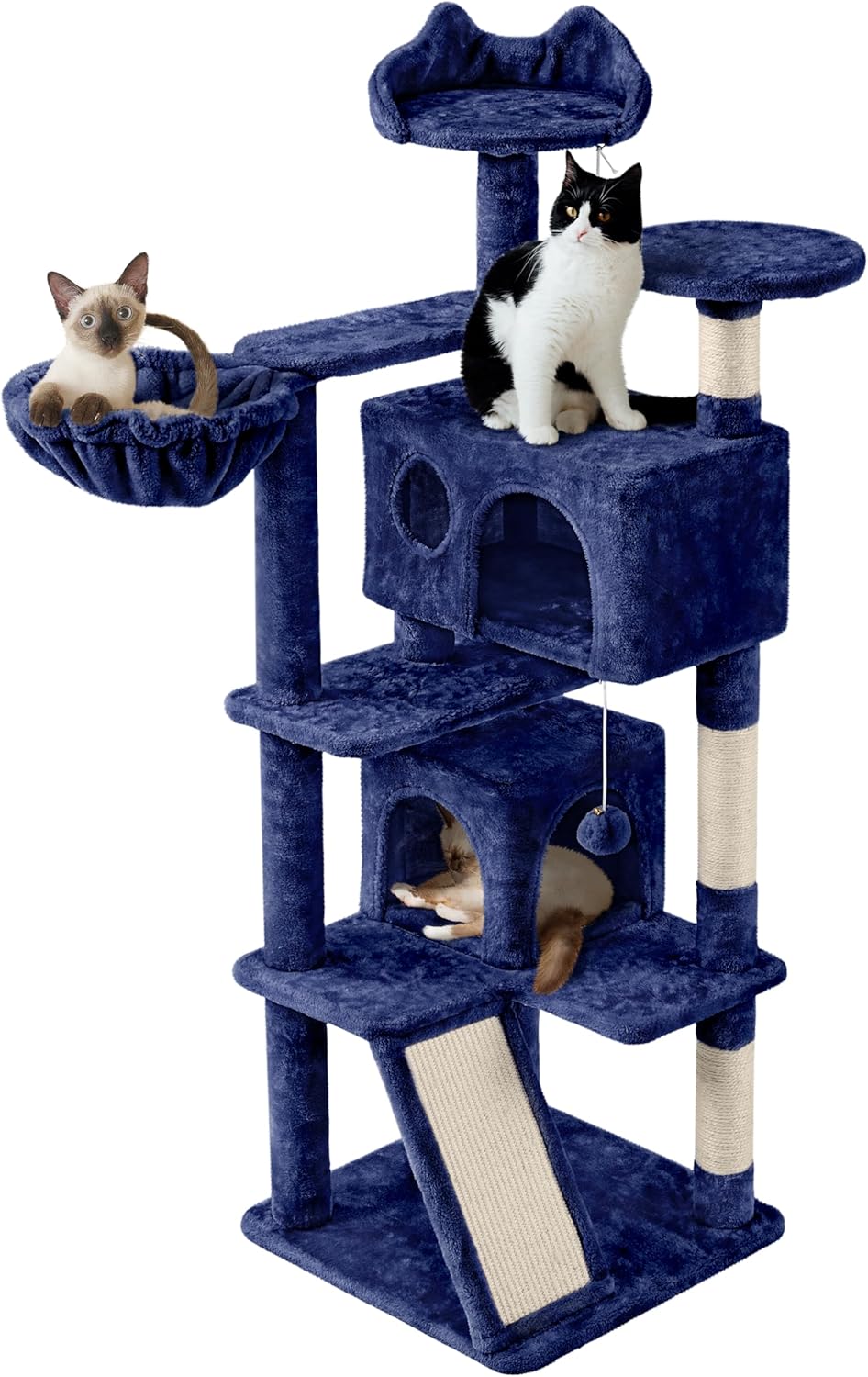 Yaheetech 57 inches Cat Tree for Indoor Cats with Perches
