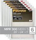 Filtrete 20x24x1 Air Filter MPR 300, 6-Pack - Basic Dust Protection