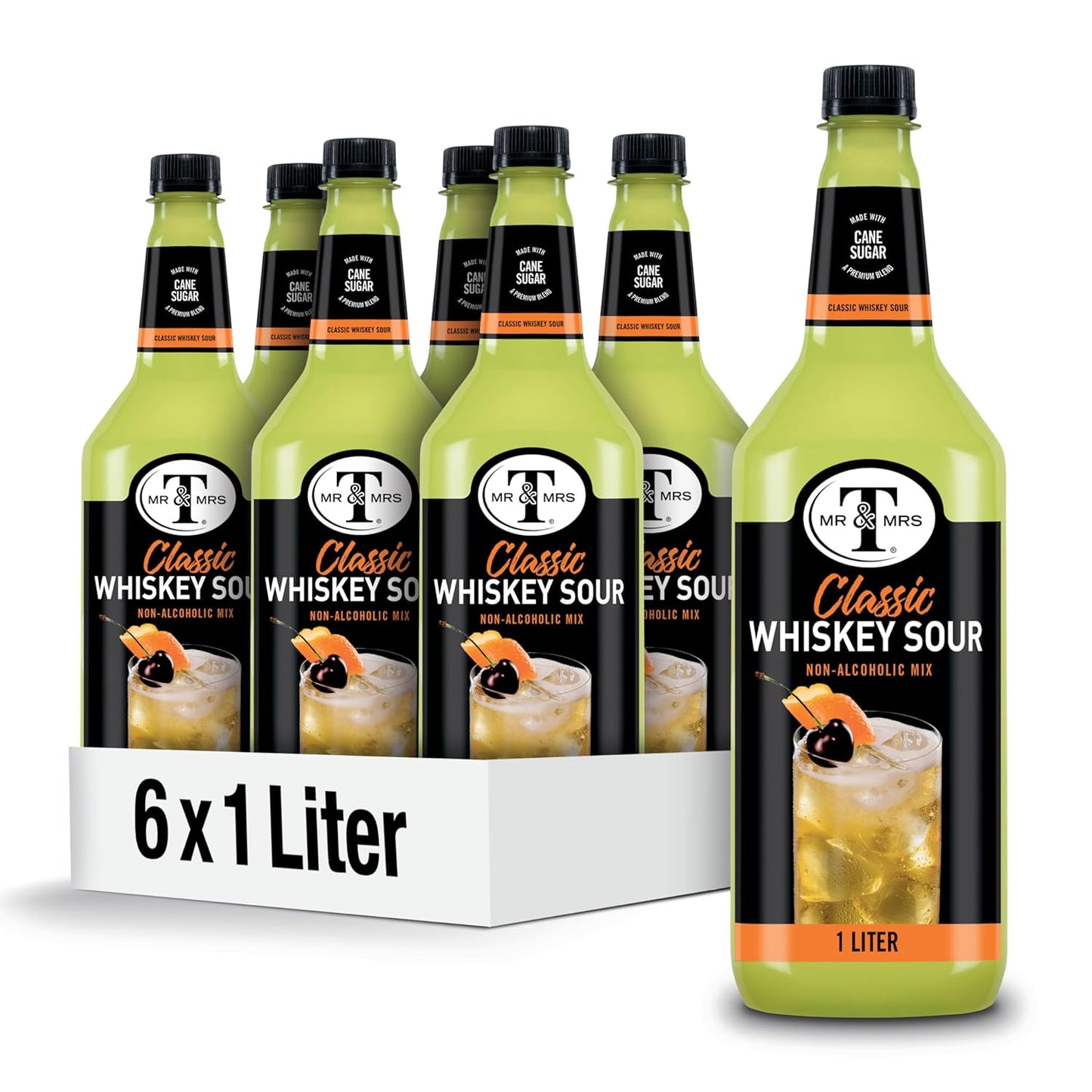 Mr & Mrs T Whiskey Sour Mix - Tart and Sweet Cocktail Mixer