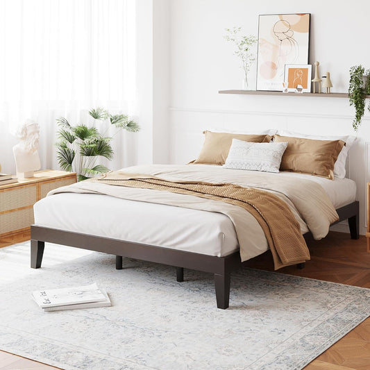 COLAMY 12 Inch Queen Size Platform Bed Frame for Modern Bedrooms
