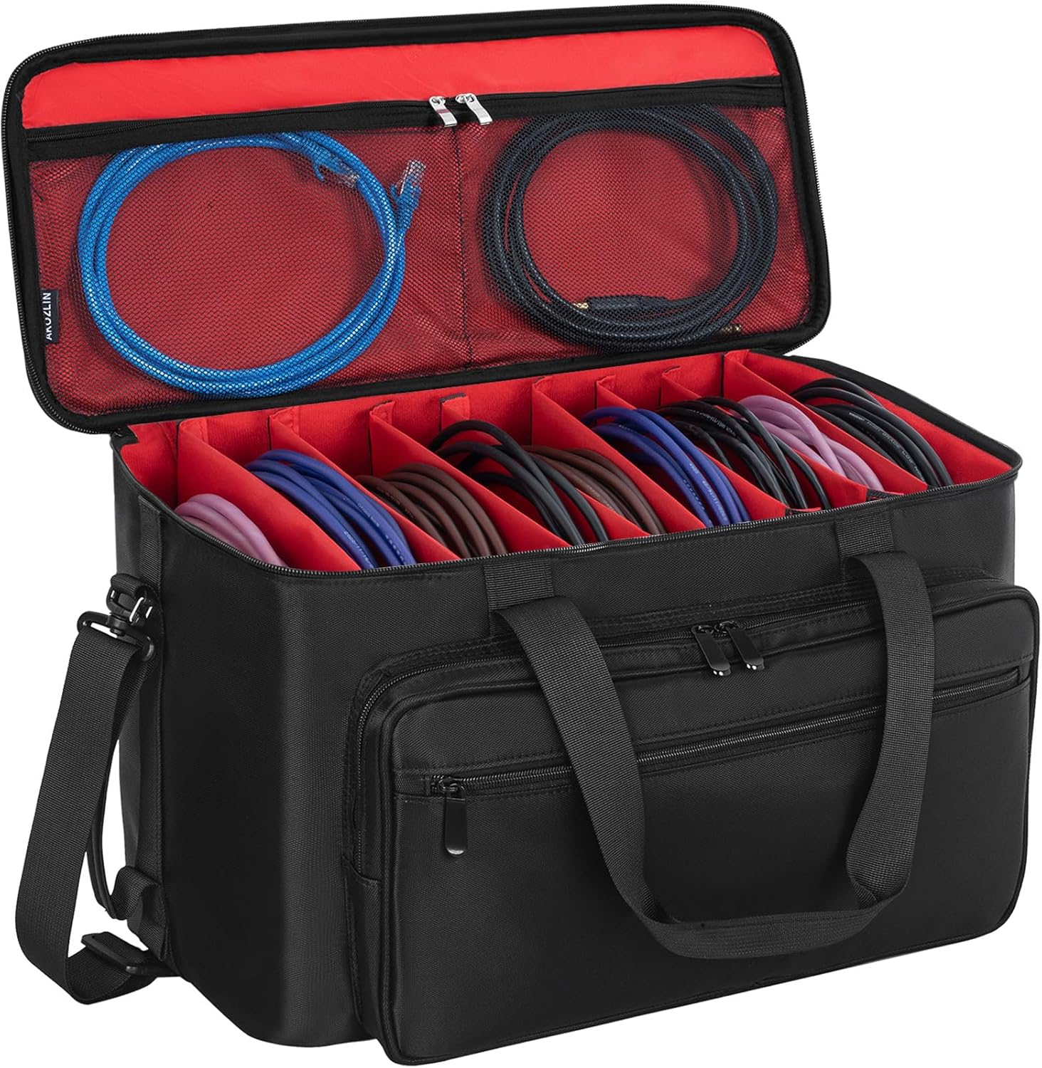 AKOZLIN Large Travel Gig Band Cable File Bag for Musicians