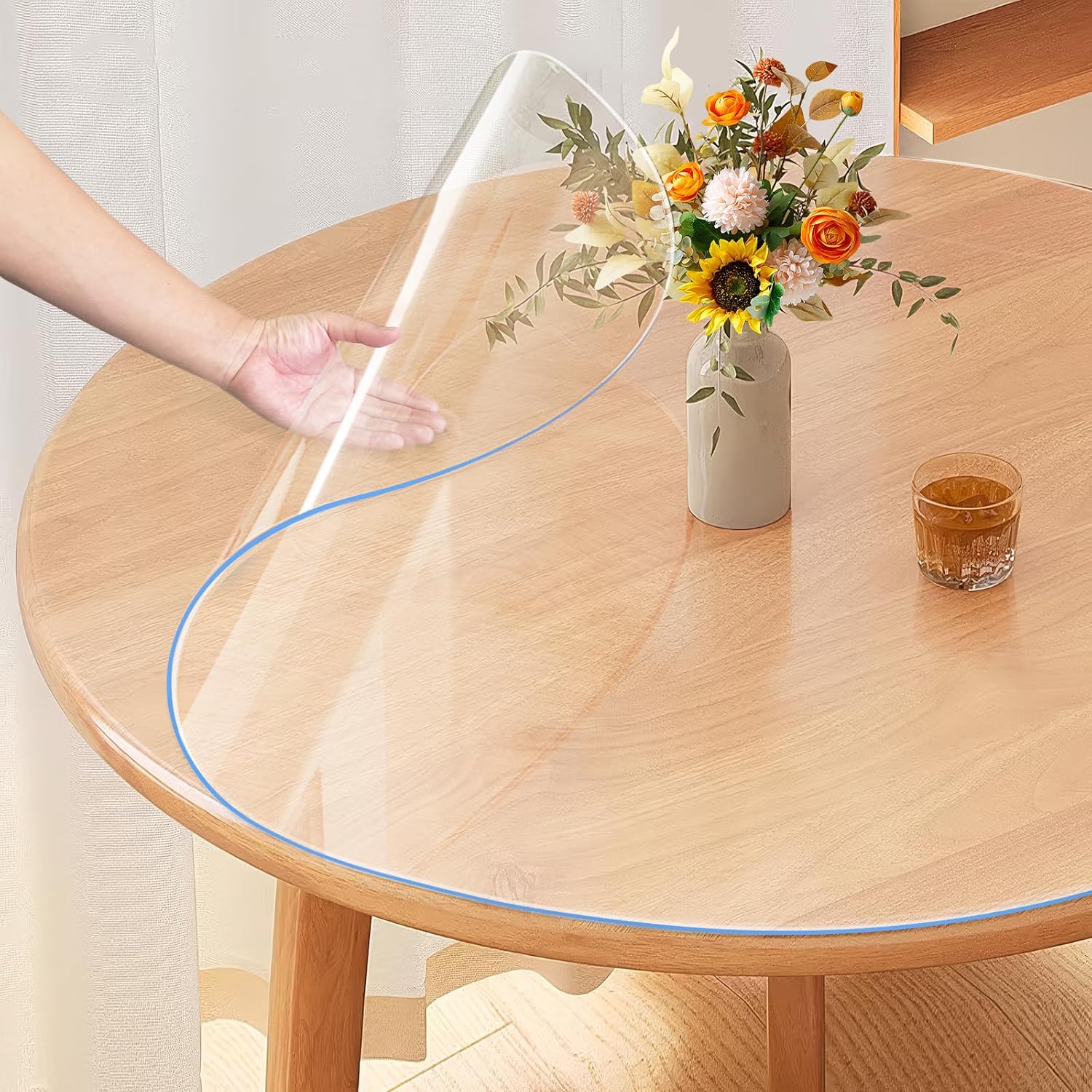 Vicwe Clear Round Table Protector 36 Inch for All Furniture