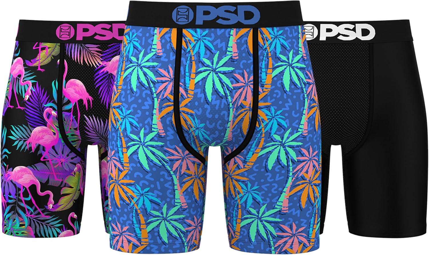 PSD Men's Printed Boxer Briefs - 7 Inch Inseam Comfort Fit