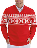 Mens Quarter Zip Pullover Slim Fit Lightweight Knit (Style KT9H)