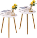 Apicizon Round Side Table Set of 2 for Living Room and Bedroom