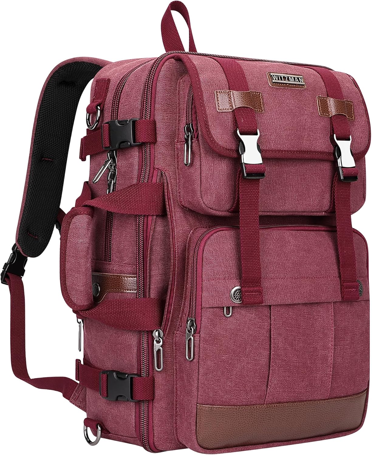 WITZMAN Canvas Travel Backpack for Women - Large Laptop Rucksack