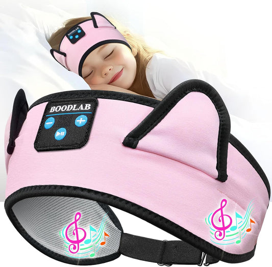 Kids Bluetooth Headphones - Comfy & Stretchy Headband for School & Travel