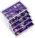 ProCase Earring Holder Organizer Jewelry Box with 5 Drawers - Clear