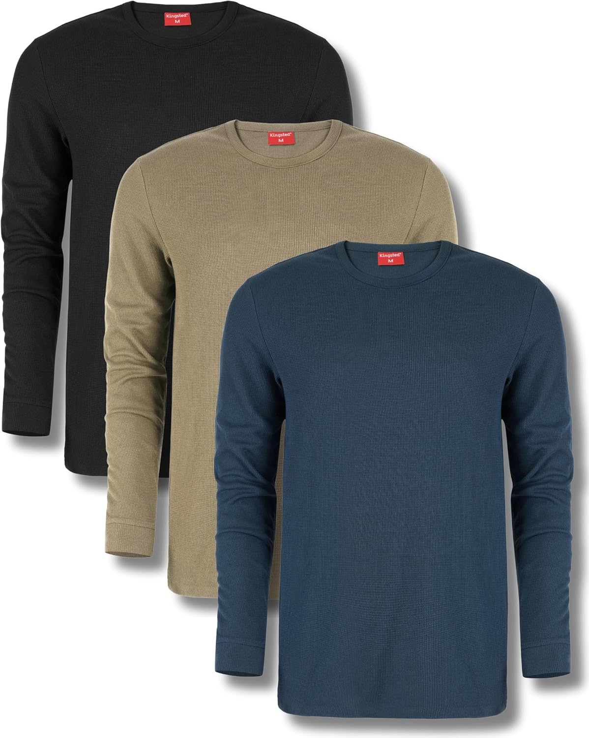 Kingsted Waffle Shirts for Men - Long Sleeve Thermal Comfort