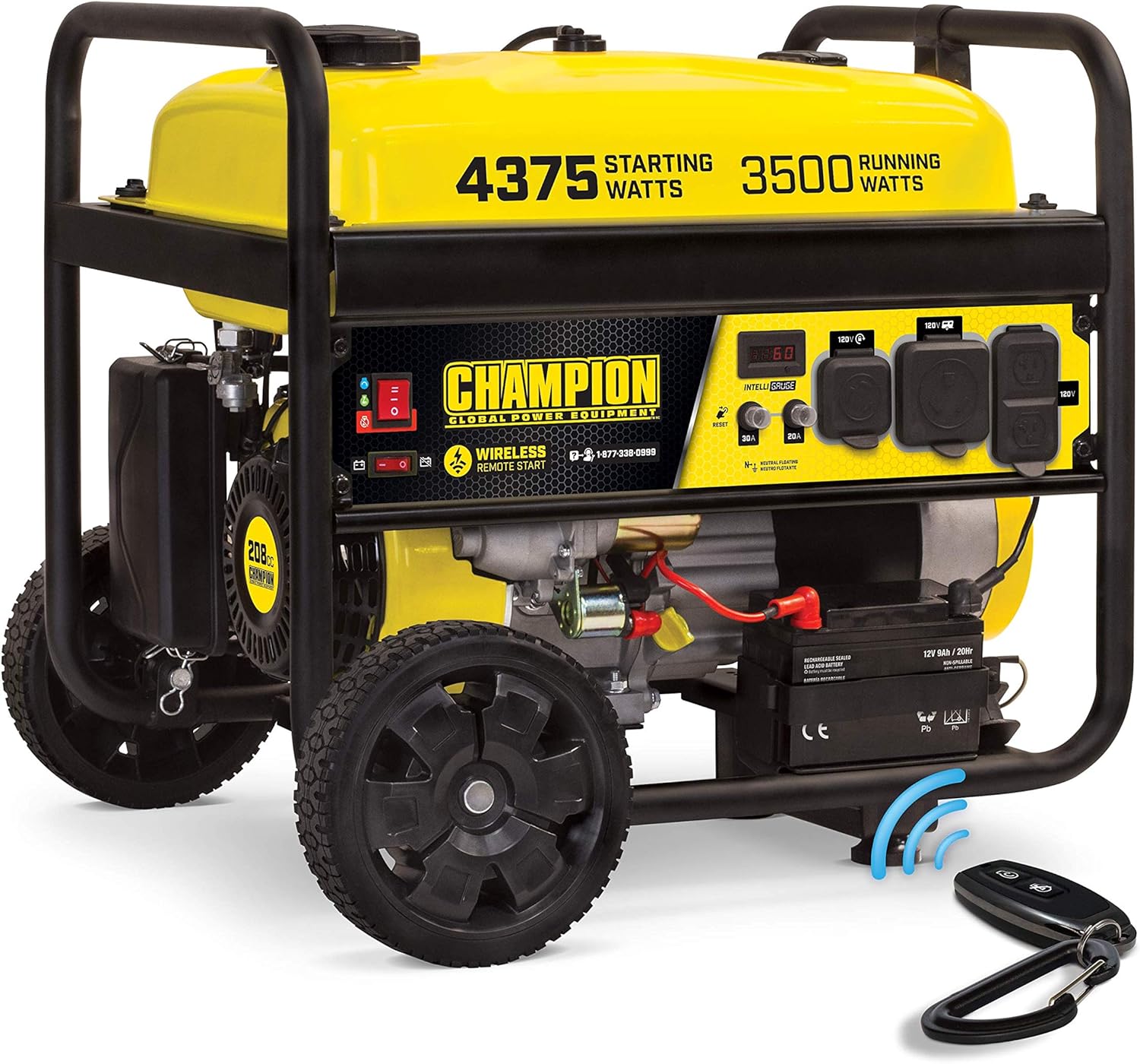 Champion 4375-Watt Portable Generator with Wireless Remote Start