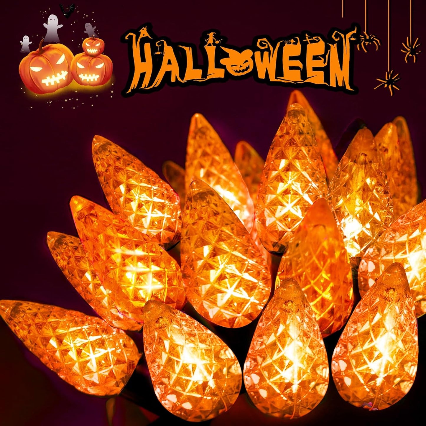 240 LED C6 Halloween String Lights for Spooky Decor