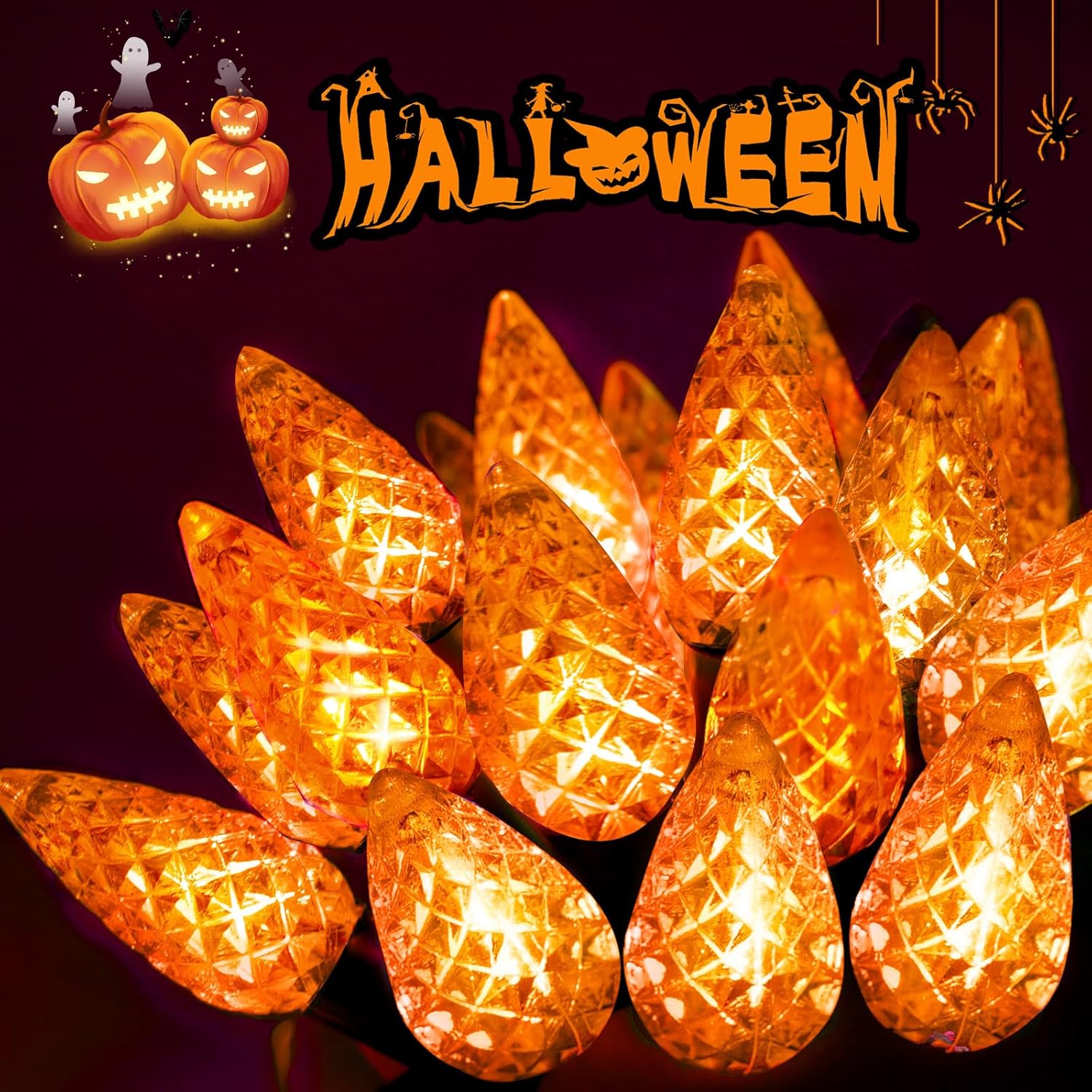 240 LED C6 Halloween String Lights for Spooky Decor