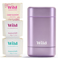 Refillable Purple Deodorant Case with Refill Variety Pack - Refillable