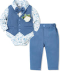 Baby Boy Suit 5Pcs Infant Gentleman Outfit - Soft Formal Set SANMIO