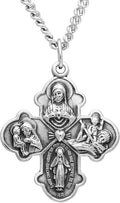 4-Way Cross Pendant Necklace 24in - Classic Sterling Medal