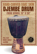 Africa Heartwood Project Hand-Carved Djembe Drum 13ft x 24ft - Ready