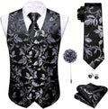Men's Paisley Jacquard Silk Vest Set - Wedding & Formal