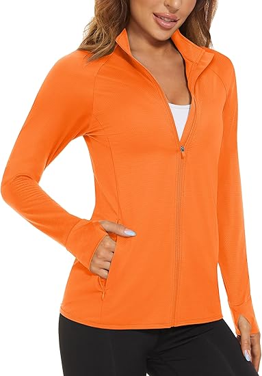 MAGCOMSEN Women's Lightweight Athletic Jacket for Sun Protection