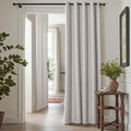 Room Darkening Curtain 90 in Length Stone White - Linen Look Panel
