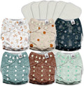 Mama Koala 3.0 Cloth Diapers 6 Pack - Slim Fit, Reusable Pocket