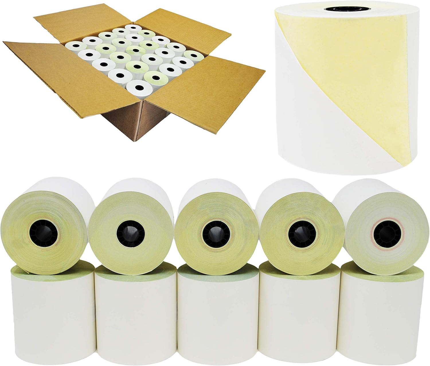 Two Ply Carbonless Rolls 3 X 90 Feet for Kitchen Printers