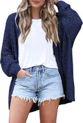 Lightweight Crochet Cardigan for Women - Oversized Open Front Knit has
