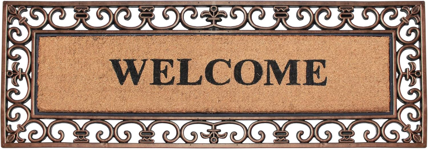 Natural Coir and Rubber Large Door Mat for Heavy Duty Use