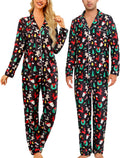 ENJOYNIGHT Couples Christmas Pajamas Sets Long Sleeve Pjs - Cozy Modal