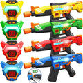 Rechargeable Laser Tag Guns Set of 4 with LED Vests - Family Game